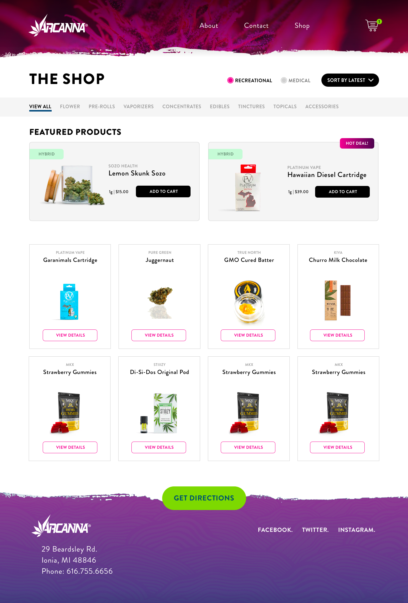 Arcanna Shop